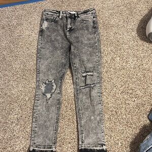 Distressed Grey Women's Jeans